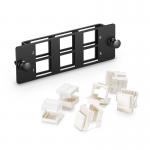 6 Port Wall Mount Fiber Patch Panel Box Multimedia Copper Modular 6 Plastic Clips for sale