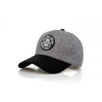 China Grey Black Cotton Twill Baseball Cap , 3D Embroidery Logo Golf Minor League Baseball Hats manufacturer