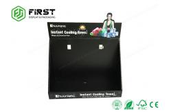 China Matte Black Pegboard Hanging Cardboard Counter Display Stand Environmental Friendly supplier