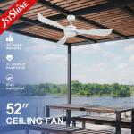 RPM Natural Wind Black Plastic Ceiling Fan 52'' For Indoor Outdoor for sale