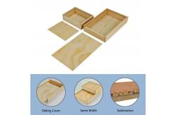 China Blank Sublimation Wooden Storage Boxes With Sliding Lid Custom Wood Box supplier