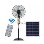 16 Inch 12VDC Solar Powered Fan AC DC Rechargeable Stand With Panel for sale