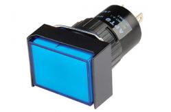 China Dia16mm Blue Digital Speed Indicator , Square Bright LED AC Indicator supplier