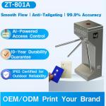 Zento Automatic Security Barrier Gate System Turnstile With Qr Code & Rfid Card Reader