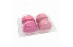 China Recyclable Acrylic Plastic Macaron Packaging 4pcs Macaron Clear Box supplier