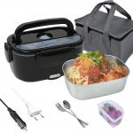 Electric Lunch box with Dual Voltage and 1.5L Stainless Steel Container Black for sale