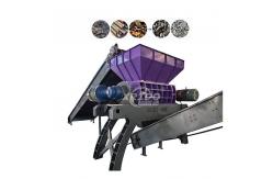 China Intelligent Auto Waste Textile Shredding Machine Fabric Shredder Machine Industrial Double Shaft Shredder supplier