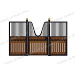 Black Style European Horse Stalls Fronts Panel Steel Pipe Material for sale