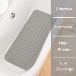 Sturdy Washable Silicone Non Slip Bath Mat For Bathroom Rectangular shape