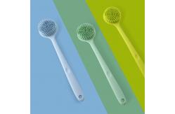 China Odorless Soft Long Handle Silicone Shower Brush supplier