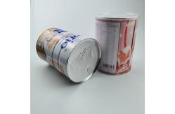 China Custom Labeling Milk Powder Cannabis Tin Food Packaging Can With Plastic Lid supplier