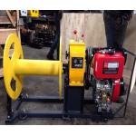 3 Ton Cable Winch Puller / Cable Powered Wire Rope Pulling Winch In Line Construction for sale