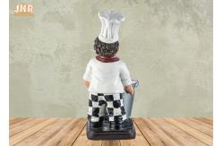 China Polyresin Chef Bottle Holders Restaurant Italian Chef Tabletop Statue Wine Rack supplier