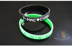 China Interchangeable Custom Plastic Bracelets Promotional Silicone Bracelets 200 * 12 * 2mm supplier