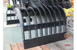 China Hydraulic Stone Square Rotating Demolition Grapple , Excavator Sorting Grab supplier