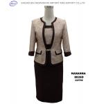 China womens fashion dress suits coffee/grey MANANNA manufacturer