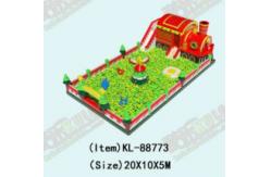 China Customized Green Train Theme Kids  Inflatable Ocean Balls Bouncy supplier