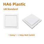 Big Button White Color Light Wall Switch Plastic Panel Electrical Power Switch for sale