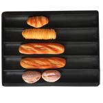 RK Bakeware China Foodservice NSF Perforated Aluminum Baguette Tray French Bread Baking Muold for sale