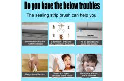 China Polypropylene Self Adhesive Weather Stripping Door Brush Draught Excluder 9x9mm supplier