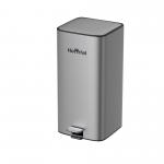 Silver 28L Stainless Steel Soft Close Square Pedal Trash Bin For Living Room Office Style Rolling Cover Type for sale