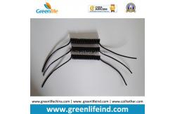 China Solid Black Short Spring Spiral Coil Lanyard Cables Customized Length End Line supplier