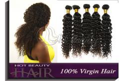China 12 Inch 5A Virgin Unprocessed Brazilian Curly Hair Deep Wave Human Hair Extensions supplier