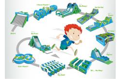 China Kids / Adult Inflatable Obstacle Challenges With Silk Printing EN71 EN1496 CE supplier