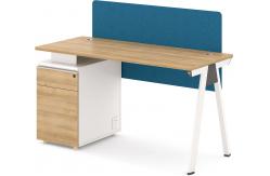 China 1.2M / 1.4M Office Desk Wooden With Metal Legs Good Raw Material supplier