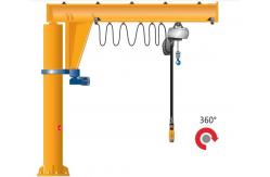 China 1T Remote Control Column Pillar Mounted Jib Crane With Electric Chain Hoist supplier
