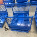 Collapsible Warehouse Stacking Racks Foldable Heavy Duty Metal Pallet Bins