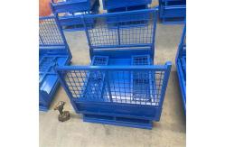 China Collapsible Warehouse Stacking Racks Foldable Heavy Duty Metal Pallet Bins supplier