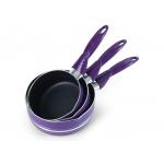 Purple Induction Bottom 4mm Cast Aluminium Cooking Pot for sale