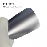 PET-PD218 PET Matte Metallic Carbon Gray Car Body Sticker 7.5 Mil Self Adhesive for sale