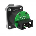 Indoor Outdoor Waterproof RJ45 Connector 8-Pin Network LAN Ethernet Plug Splitter IP44 CAT5e CAT6 Industrial Ethernet Connector for sale