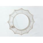 Living Room Rose Gold Spider Web Metal Wall Art Mirror for sale