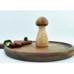 Mushroom Pepper Grinder Wood Pepper Mill Solid Wood Sea Salt Black Pepper Grinder Bottle Set for sale