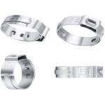 Band Thickness 6-10mm Petrol Pipe Clamps , Tumbled / Polished Stepless Ear Clamp for sale