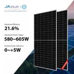 580W 585W JA Solar Panel 600W 605W Mono Poly Solar Panel Full Certificates for sale