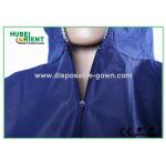 Blue Breathable Disposable Tyvek Coveralls With hood For Lab Room Or Hospitals for sale