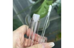 China Square Transparent Plastic Lip Gloss Tubes All Clear Empty Container supplier
