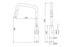 China Aerated Stream Flow High Arc Kitchen Faucet Brushed Nickel Pull Out Tap HOMEKA supplier