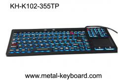 China Waterproof USB Interface Industrial PC Keyboard 106 Keys No Noise With Touchpad supplier
