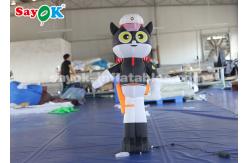 China Indoor Inflatable Cartoon Characters 1.5 Meter Black Cat Sheriff Model supplier