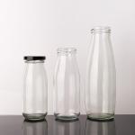 Free Sample 100Ml 200Ml 350Ml Pasterurization Cold Brew Tea Milk Glass Bottles With Metal Lid for sale