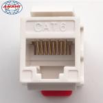 CAT6 RJ45 UTP Unshielded 90 Degree RJ45 Keystone Jack With Gold Plating