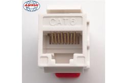 China CAT6 RJ45 UTP Unshielded 90 Degree RJ45 Keystone Jack With Gold Plating supplier