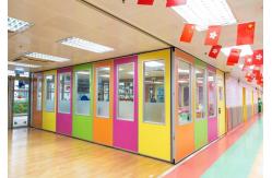 China Movable Operable Sliding Folding Partition Walls For Classroom 85mm Width supplier