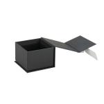Custom Logo UV Coating Cardboard Flip Ring Earring Packaging Box with Ribbon Design