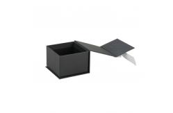 China Custom Logo UV Coating Cardboard Flip Ring Earring Packaging Box with Ribbon Design supplier